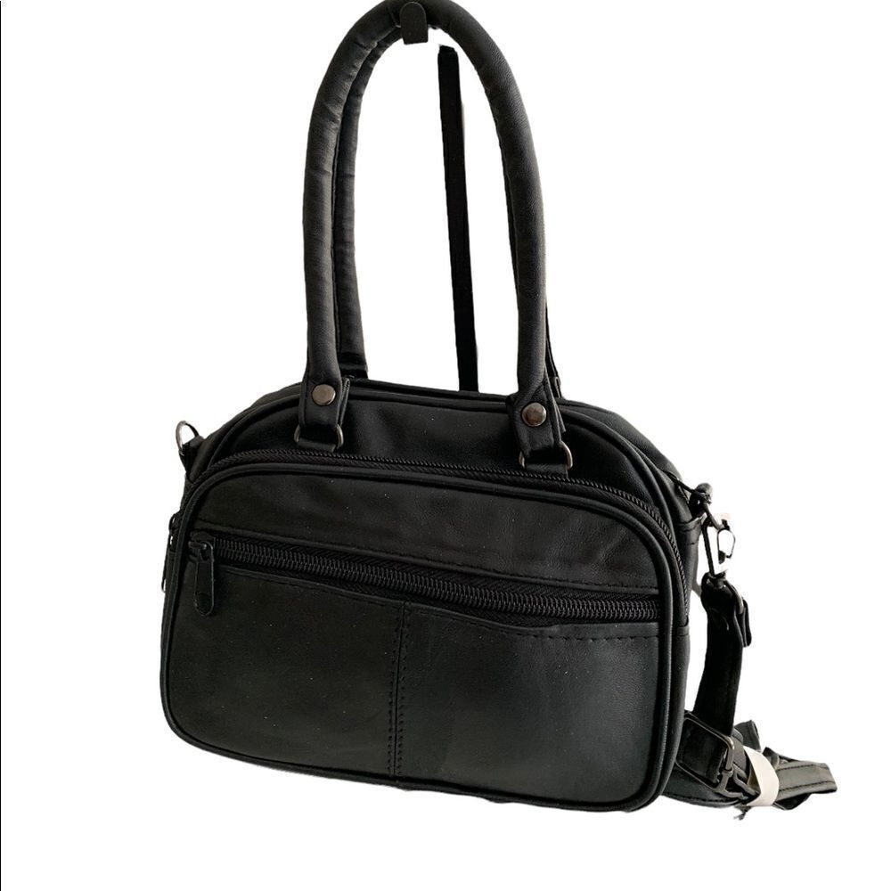 Women's Black Leather Handbag/Crossbody/Shoulder Bag